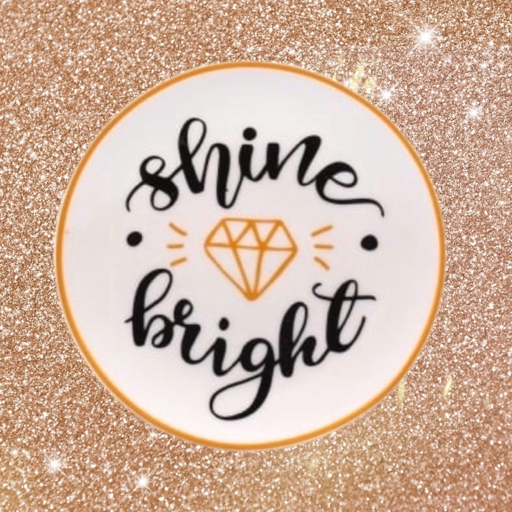 Shine Bright Ceramic Trinket Tray NWT